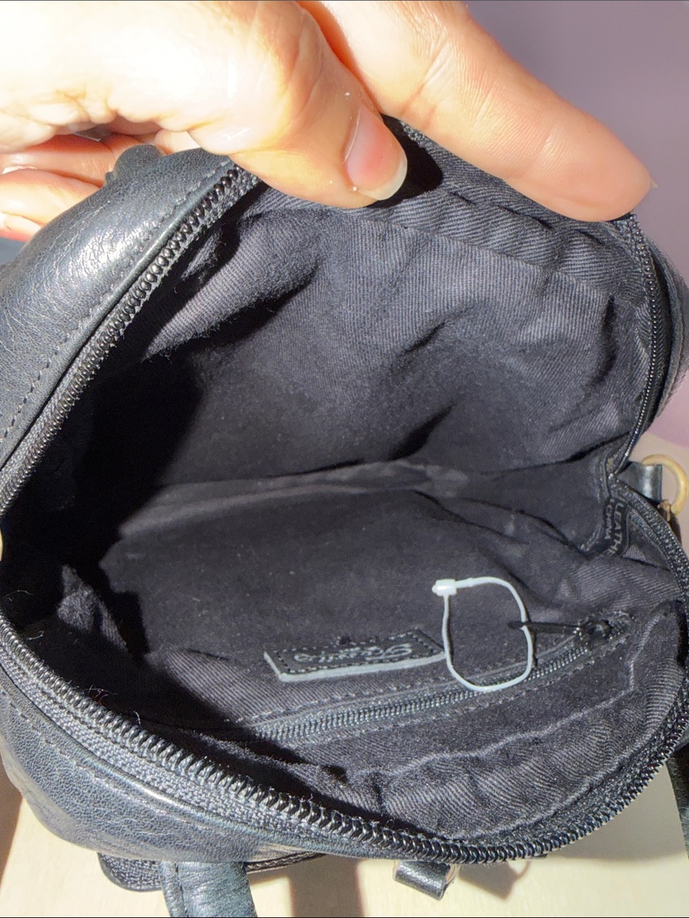 Fossil Black Pebbled Leather Mini Crossbody Satchel - Picture 10 of 12